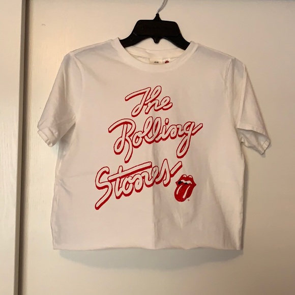 H&M Tops - H&M cropped Rolling Stones T-shirt